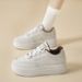 Autumn New Breathable White Women's Korean Version Versatile Thick Soled Sports Casual Board Shoes_vogvips.com
