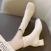 2021 New Martin Winter European And American Style Square Toe Back Zipper Short Women's Chunky Mid Heel Boots_vogvips.com
