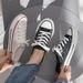One Foot Heel Free Breathable Mesh Canvas For Women Summer New Mixed Style Board Shoes_vogvips.com