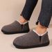 Bebealy Winter For Outdoor Antiskid Fashion Casual Warm Fluffy Slippers Indoor Plush Flat Men Shoes_vogvips.com