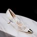 651-8 European And American Style Sexy Lace Mesh High-heeled Shoes With A High-end Feel, Metal Small Square Toe, Shallow_vogvips.com