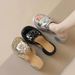 French-style Camellia Open-toe Sandals Women, Exquisite Thick-soled Slip-on Slippers For Outdoor Wear, Summer Women's_vogvips.com