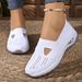 Foreign Trade Cross-Border Plus Size Fashion Comfortable Casual Hollow Breathable Mesh Slip-On Mom Shoes_vogvips.com