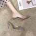 High-heeled Sandals For Women 2026 Summer Ladies Shoes With Rhinestones, PVC Transparent Shoes, Pointed Toe, Breathable,_vogvips.com