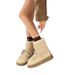 Wrinkled Thick-Soled Snow For Women 2025 Winter New Style Fleece-Lined Thickened Warm Nylon Lace-Up Northeast Ski Boots_vogvips.com