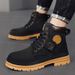 European Warm Series Thick-Soled Work Yellow Martin Autumn New High-Top Leather Patchwork Outdoor Sports Boots Men's Shoes_vogvips.com