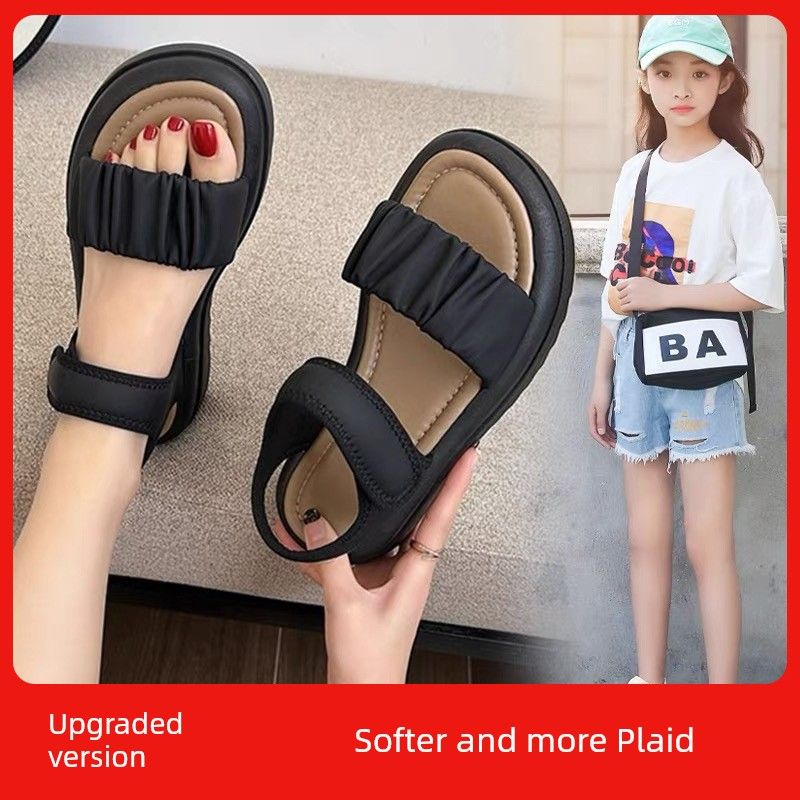 Girl 2025 New Arrival Kids Casual Beach Shoes Girls Soft Bottom Princess Sandals Children's Summer_vogvips.com