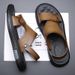 Summer Outdoor Beach Shoes 2025 New Car Wear Off Slip Dual Use Dad's Men's Sandals_vogvips.com