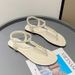 European American Style Women's Sandals To Pair With Skirts, Spring And Summer Flat Pearl Thong Sandals, Niche Retro_vogvips.com