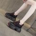 Dad Shoes Women's Thick-soled Inner Height Increase Casual Versatile Style Lace-up Women's Shoes_vogvips.com