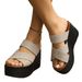 New Plus-size Summer Cloth Muffin Platform Sandals_vogvips.com