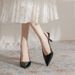 8369-5 Backless High For Women 2023 Summer New Style Closed-Toe Sandals With Thin Heels And Pointed Toe Patent Leather_vogvips.com