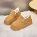 Thick-Soled Fleece-Lined For Women 2024 New Genuine Leather Autumn Winter Loafers Cotton Shoes Warm Snow_vogvips.com
