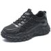Men's Spring New Breathable Mesh Sports Men's Trend Versatile Thick Soles, Anti Slip Casual Shoes, Dad Trendy Shoes_vogvips.com