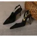 Luxury Rhinestone Sequin Buckle Women S Pumps Elegant Pointed Toe Slingbacks Stiletto High Heels Spring Summer Fashion_vogvips.com