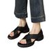 One Shoe Two Wear Faux Leather Cross Strap Open Toe For Women Summer New Comfortable Soft Thick Sole Roman Sandals_vogvips.com