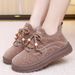 Old Beijing Shoes For Women, Fleece-Lined, Thickened, Warm, Non-Slip, Winter, Middle-Aged And Elderly, Mom's Cotton_vogvips.com