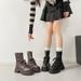 2025 Autumn Winter New Lace-Up Thick-Soled Short For Women Britih Style Martin Fahion Trend Veratile Back Zipper_vogvips.com