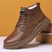 European Warm Series 2025 New Martin Work Mid-Calf Short British Style Fleece-Lined Trendy All-Season High-Top Cotton Boots Men's Shoes_vogvips.com