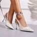 Mesh Rhinestone Sandals 2026 New Summer Pointed-toe Stiletto Foreign Trade Goddess Party High-heeled Shoes_vogvips.com