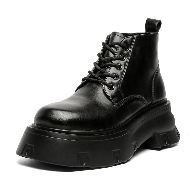 Martin Boots Men's Thick-soled Heightening Retro Tooling Boots Lace-up Men's Boots_vogvips.com