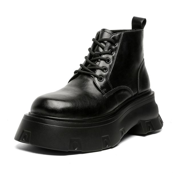 Martin Boots Men's Thick-soled Heightening Retro Tooling Boots Lace-up Men's Boots_vogvips.com