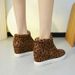 Women's Shoes Large Size Flat Snow Boots Women's Autumn And Winter New Leopard Print Slip On Cotton Shoes Women_vogvips.com