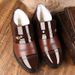 European Warm Series Winter Fleece-Lined Warm Thick Versatile Cotton Business Casual High-Top Leather Shoes Non-Slip Men's Dad Snow Boots_vogvips.com