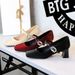 6295-K111 Fashion Versatile Mary Jane With Rhinestones, One-Strap Shallow Mouth Single Shoes, Chunky Heel Square Toe_vogvips.com