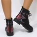 Women Ankle Boots Autumn Winter Short Boots Autumn Winter D Printed Martin Lace Up Heel Short Plus Size Leather Low Boots Women_vogvips.com