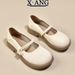 Genuine Leather Mary Jane Shoes Soft Sole Slip-On Flats For Women 2025 Spring Summer New Style To Match Dresses Loafers_vogvips.com