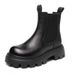 Thick-Soled Genuine Leather Martin New Autumn And Winter Style, Height-Increasing Short For Petite Women, Fleece-Lined_vogvips.com