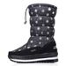 2025 Non-Slip White Women's Winter Fleece-Lined Thickened Zipper Warm Snow Boots Large Cotton Shoes_vogvips.com