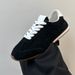 Unisex Casual Women's Suede Leather Lace-up Men's Sneakers Spring Autumn Round Toe Walking Shoes Lover's Man Woman_vogvips.com