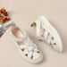 Genuine Leather Clogs Closed Toe Hollow Out Women's Shoes Summer Comfortable Soft Sole Non-Slip Flat Middle-Aged And_vogvips.com