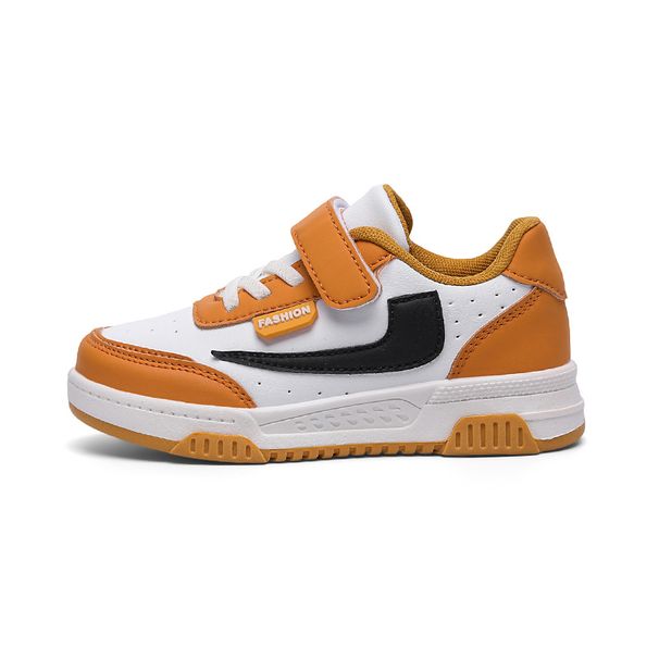 2025 Four Seasons Children's White Sports Shoes, Soft Soled, Boys' Students' Low Cut Board Shoes_vogvips.com
