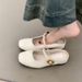 Lan Cabinet Version ~ Square Hidden Heel Half Slippers For Women With One Strap, Shallow Mouth, Soft Leather, Versatile_vogvips.com