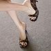 Sexy Leopad Pint Mules Squae Toe Sandals 2026 New Style One Stap Chunky Heel High Heels Fo Women Summe Outdoo_vogvips.com