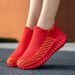 Green Platform Knit Sneakers Men Women Trainers Breathable Socks Men's Running Shoes Comfortable Slip-on Women's Sports Shoes_vogvips.com