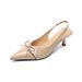 French Pointed High Heels Female Stiletto Fairy Style Bow Bag Head Empty Sandals Female_vogvips.com