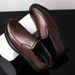 Euro Step Spring Leather Business Casual Versatile Middle-aged And Elderly Men's Soft Surface Hole Shoes Breathable Wear-resistant_vogvips.com