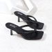 Women's Strappy Sandals With High Heel - Comfortable Open-Toe Flip Flops For Summer - Breathable Synthetic Leather Upper - Non-Slip Rubber Sole_vogvips.com