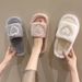 New Fashion Rhinestone Pearl Heart Furry For Women Autumn Winter Home Warm Floor Cotton Slippers_vogvips.com