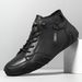 Spring And Autumn Men's Casual Shoes Short Boots Outdoor Casual Men's Boots Trend Top Leather Large Size Men's Shoes_vogvips.com