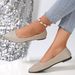 Cross-border European American Large-size Women's Flat Shoes, 2025 New Model, Pointed Toe, Shallow Mouth, Comfortable_vogvips.com
