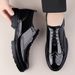 Euro Step Brogue Patent For Men Height Increasing Thick Sole Genuine Leather Breathable Business Formal Korean Style Trendy Casual_vogvips.com