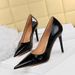 9611-7 European And American Style Sexy Slimming Shallow Mouth Pointed Toe Ultra Heel Metal Stone Pattern Retro Women's_vogvips.com