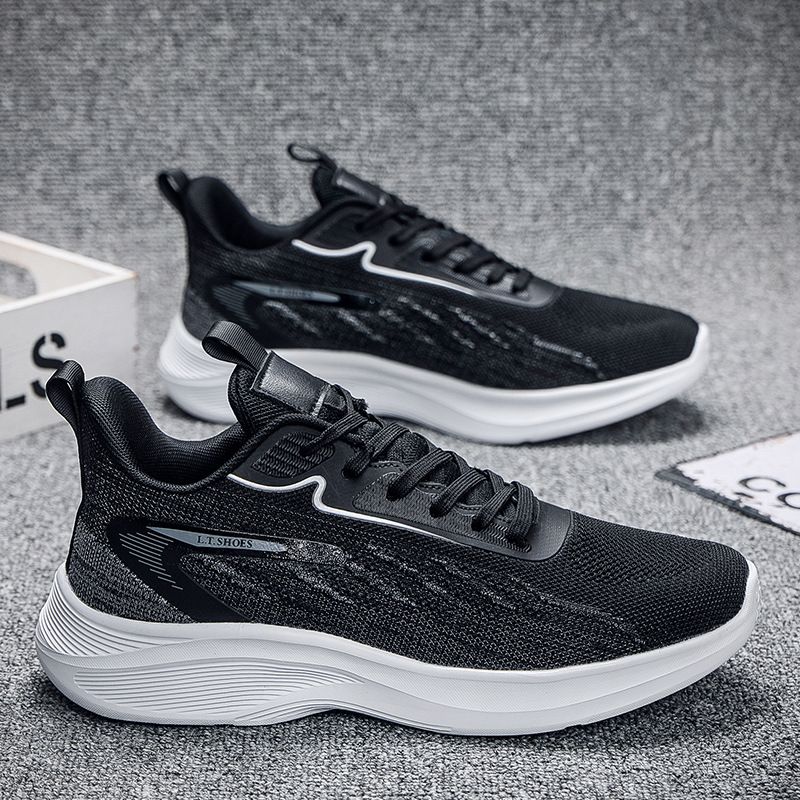 Men's Knitted Training Shoes plus Size Casual Comprehensive Exam Shoes for Middle And High School Export Physical Footwear_vogvips.com