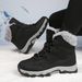 Winter Outdoor Women's Leisure Travel Shoes, Martin Snow Boots, Outdoor High Top Cotton Shoes, Warm And Fashionable_vogvips.com