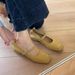Soft Genuine Leather Mary Jane Shoes For Women – Square Toe Low Heel Slip-On Comfortable Casual Flats With Buckle Strap (Yellow, Beige)_vogvips.com